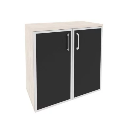 Шкаф низкий широкий ОНИКС О.СТ-3.2Р блаcк Денвер Светлый / ONIX O.ST-3.2R black_0