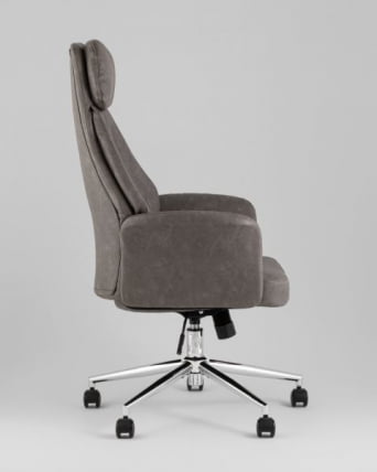 Кресло офисное ТопЧаирс Неома серый экокожа / TopChairs Neoma_2