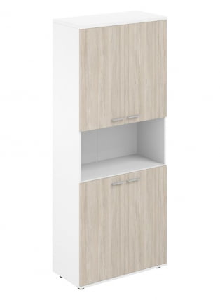Шкаф высокий с нишей Sigma SG.841.WH.OL.OL Белый Дуб светлый_0