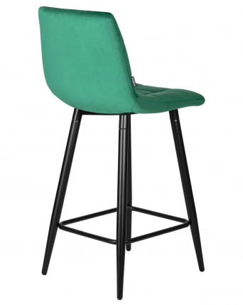 Стул полубарный DOBRIN OLIVIA (черные матовые ножки, зелёный велюр (108-64))_3