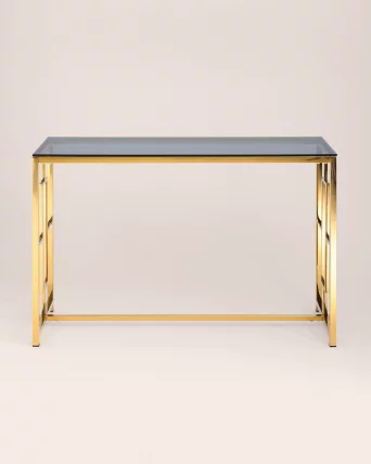 Консоль БРУКЛИН 120x40 Золото стекло smoke_2