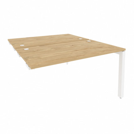 Стол-приставка двойной на П-образном м/к к опорным элем. ONIX O.MP-D.SPR-3.8 Тиквуд Светлый/Белый_0