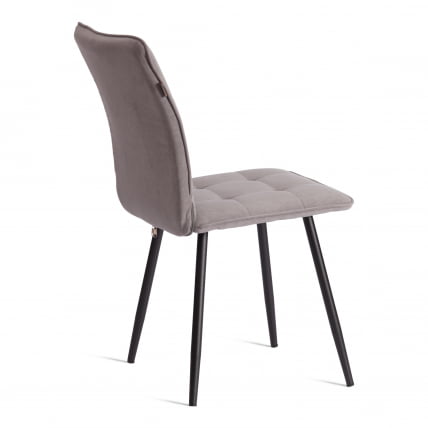 Стул обеденный Бари ЛТ, велюр, серый/черный, 29, 41х55х89 см / Bari LT,_2