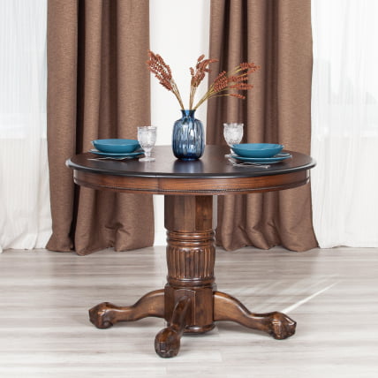 Стол круглый раскладной Rochester -STC- (4260-STC) дерево гевея/мдф, 106 (150) х 106 х 75 см, Tobacco_13