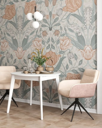 Стул Валдо молочный c бежевой экокожей / Waldo c_7