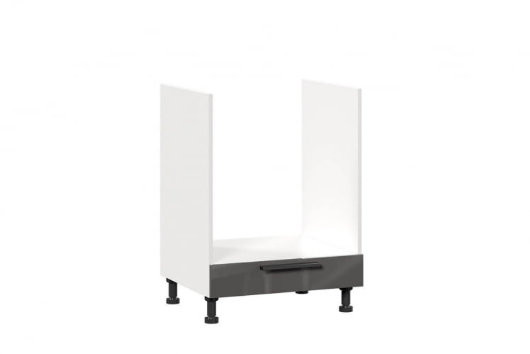 Тумба кухонная 600 для встраиваемой техники Герда ЛД 279.250.000.020 Белый/Антрацит глянец_0