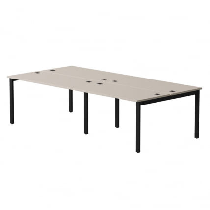 Бенч-система на 4 места на металлокаркасе, опоры 90 гр Everprof EVO 254S120 Кашемир Черный_0