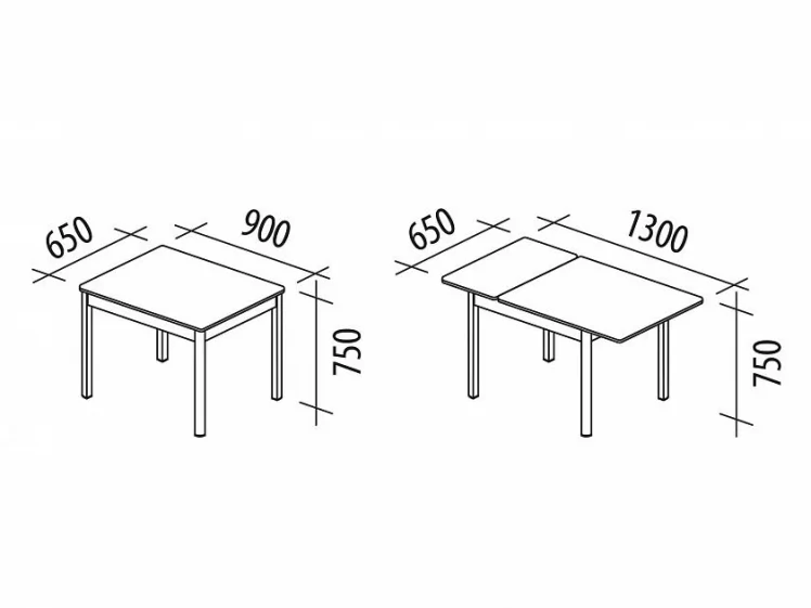 Стол обеденный раскладной Орфей 44 Бетон крем-Оникс_5