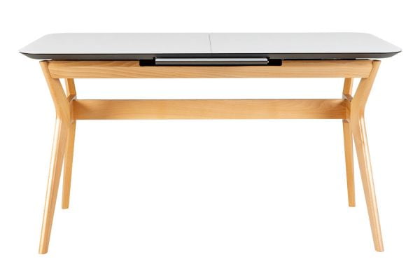 Стол раскладной Нарвик Glass 140-180 Automatic Natur/Light matte glass_1