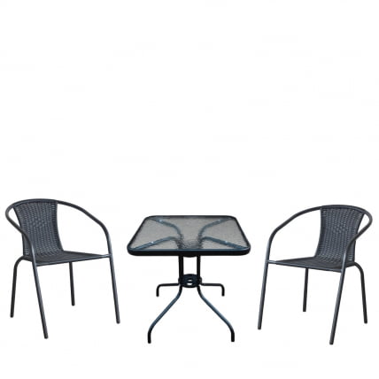 Комплект мебели Асоль LRC03/LRT03-60x60 Black (2+1)_0