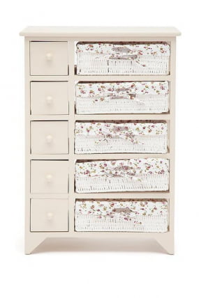 Комод с 5-ю корзинами и 5-ю ящиками Secret De Maison CABAS ( mod. 4323 ) Слоновая кость_1
