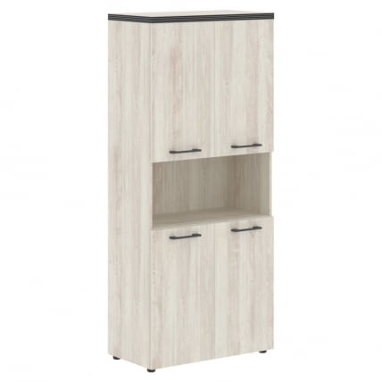 Шкаф с 2-мя комплектами глухих малых дверей и топом THC 85.4 Сосна Эдмонд_0