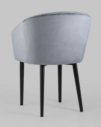 Стул с подлокотниками Нейтон велюр Серый_5