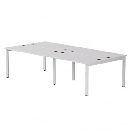 Бенч-система на 4 места на металлокаркасе, опоры 90 гр Everprof EVO 254S120 Белый_0