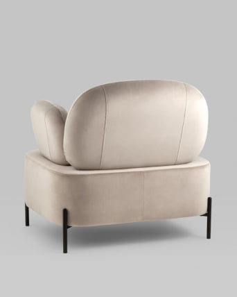 Кресло Кэнди с подлокотниками велюр Светло-серый_4