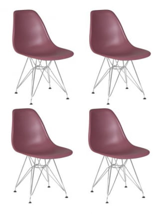 Стул обеденный ДОБРИН ДСР (ножки хром, цвет пыльная роза (НКС-П-11)) 4 шт / DOBRIN DSR (NX-P-11))_0