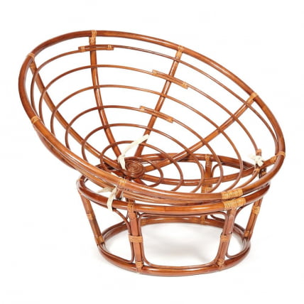 Кресло ПАПАСАН 23/01 В /с подушкой/ диаметр подушки 125 см, 115х101х104 см, Пекан (орех), флок Олива, 23 / PAPASAN W Pecan_10