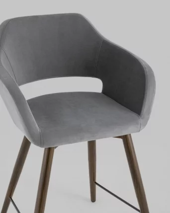 Стул полубарный Саймон ПЛ велюр Темно-серый_7