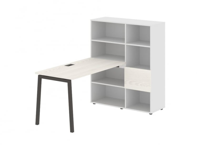 Рабочая станция ЕДИС ЕЛРСТ 1113 Ясень Траун Мокко Белый / EDIS ELRST_0