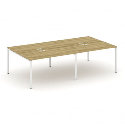 Рабочая станция двухсторонняя на 4 места CONCEPT CN.DRS-007 Дуб Винченцо Белый_0
