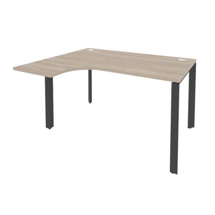 Стол эргономичный левый на П-образном м/к ОНИКС О.МП-СА-3Л Дуб Аттик/Антрацит / ONIX O.MP-SA-3L_0
