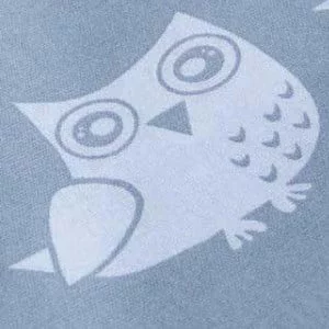 Комплект постельного белья детский белые совы на сером_1