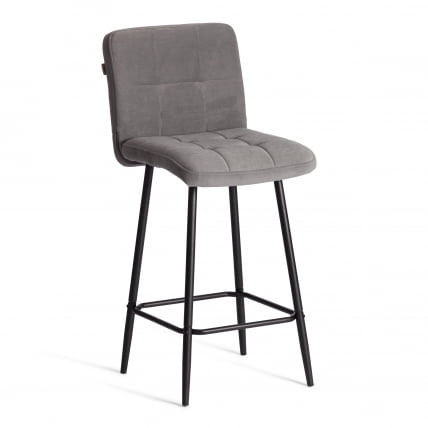 Полубарный стул Medeo/Медео велюр, серый, 29, 42х56х102 см_0