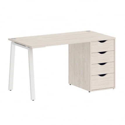 Стол письменный HOME OFFICE VR.SP-3-138.4.A Денвер Светлый/Белый металл_0