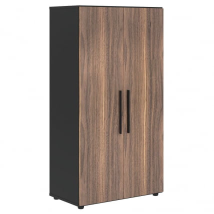 Шкаф с глухими средними дверьми VELION VENEER VRMCS 80.1 Американский орех Яшма черная_0