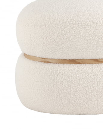 Пуф Полли L Тедди белый_1