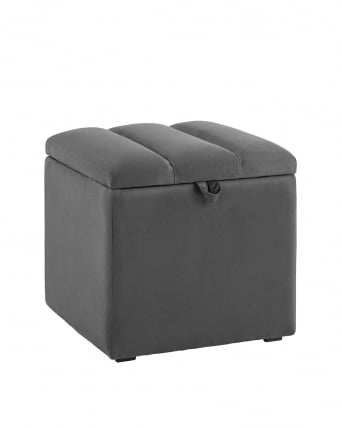 Пуф с крышкой Нильсон велюр Темно-серый_0