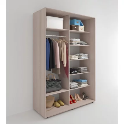 Шкаф-купе 2-х дверный Акцент-Сим Д 1200х600 Ясень шимо светлый_1