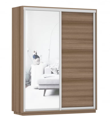 Шкаф-купе двухдверный Экспресс Дуо Медиум 1600х2200х Ясень шимо тёмный / 1600х2200h_0