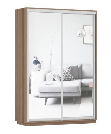 Шкаф-купе двухдверный Экспресс Дуо Экспенс 1400х2400х Ясень шимо тёмный / 1400х2400h_0