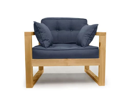 Диван одноместный DEmoku Д-1 небесно-голубой_натуральный_0