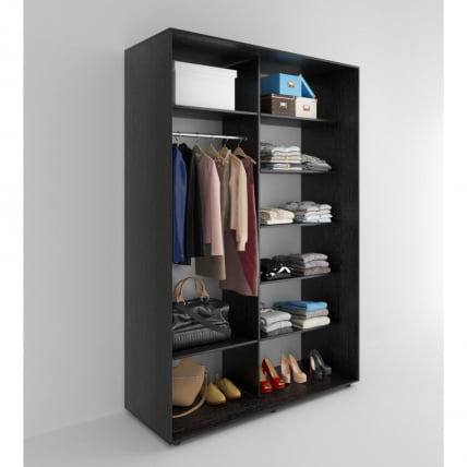 Шкаф-купе 2-х дверный Акцент-Дуэт КВ 1200х600 Венге_1