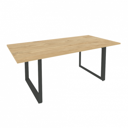 Стол переговорный на О-образном м/к ОНИКС О.МО-ПРГ-19 Тиквуд Светлый/Антрацит / ONIX O.MO-PRG-19_0