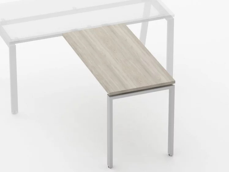 Брифинг-приставка для стола на Л-обр.опорах Deka 73.10.12 Дуб Сантана светлый_1