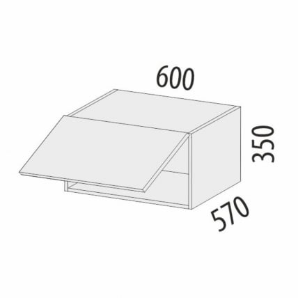 Антресоль для пенала (с системой плавного закрывания) Бьянка 102.102_5