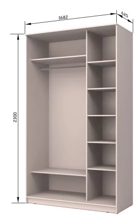 Шкаф-купе Хит-23-17-11 Дуб млечный_3