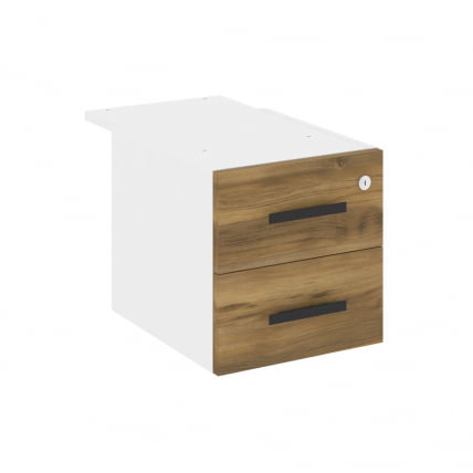 Тумба подвесная с двумя ящиками CONCEPT CN.PT-004 B/W Сандал Янтарный Белый бриллиант Черный_0