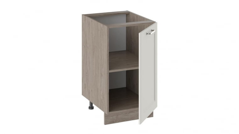 Шкаф напольный Одри Н_72-45_1ДР Дуб Сонома трюфель/Бежевый шелк_1