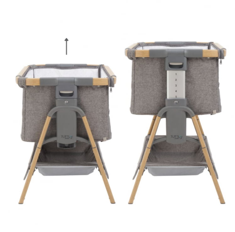 Кровать-трансформер приставная Tutti Bambini (Тутти Бамбини) CoZee XL 120*60 см Oak/Charcoal 211209/3590_5