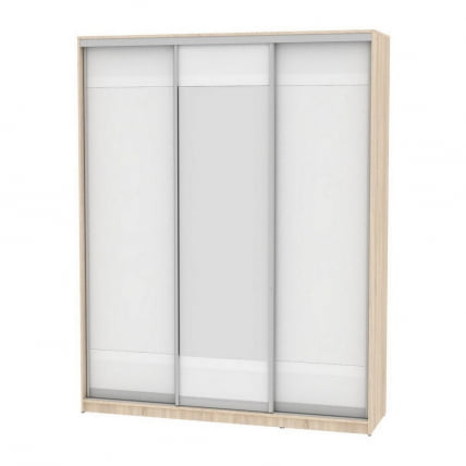 Шкаф-купе B-220х180х60-2(ДСС-Белый-D9D10D9)_0