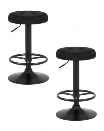 Табурет барный ДОБРИН БРУНО БЛАCК (черный велюр (МДЖ9-101)) 2 шт / DOBRIN BRUNO BLACK (MJ9-101))_0