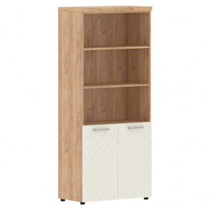 Шкаф с 1 комплектом глухих малых дверей и топом Torr LUX TLHC 85.5 Дуб Бофорд Латте_0