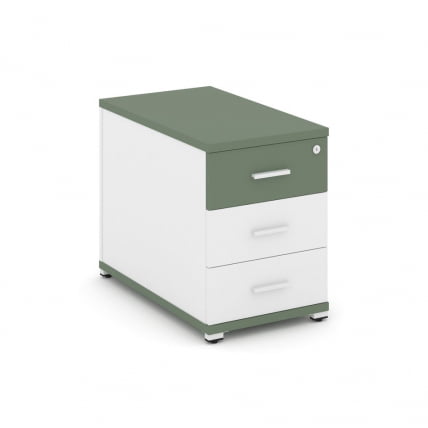 Тумба опорная приставная с 3-мя ящиками CONCEPT CN.TGO-001 B/W Кобо Белый бриллиант Белый_0