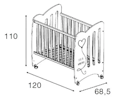 Кровать Micuna Wonderful 120x60 White/Blue_2