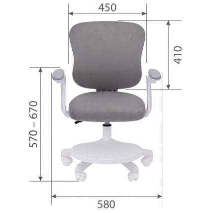 Детское кресло CHAIRMAN KIDS CH106 с подножкой Серый_5