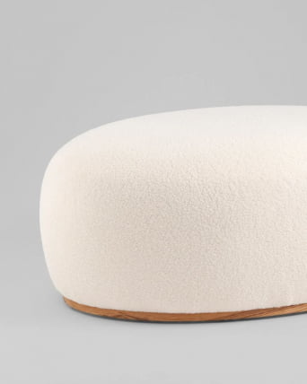 Пуф Полли XL тедди белый без ножек_2